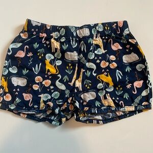 Carters 3T girls shorts like new! Navy blue with animal print